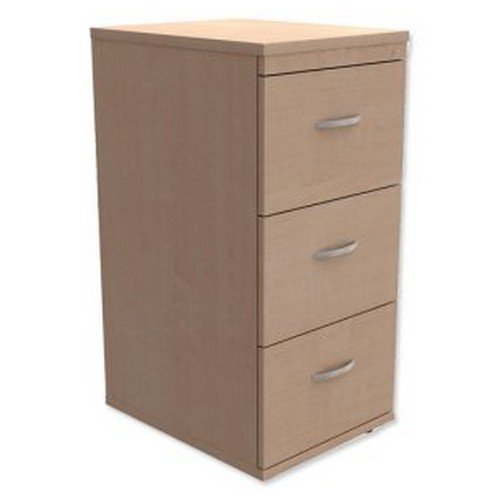 Dams 3 Drawer Wooden Filing Cabinet With Chrome Handles Walnut