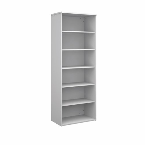 Dams 5 Shelf Bookcase 2140H/800W/470D 25mm Top White