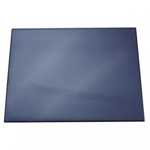 Durable Desk Mat with Transparent Overlay 65x52cm Dark Blue