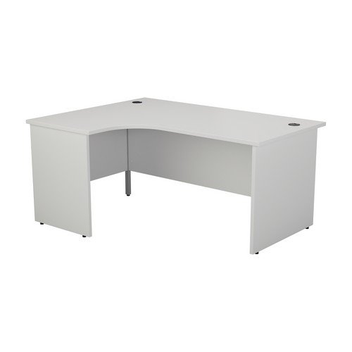 Panel Left Hand Radial Desk 1600X1200 White
