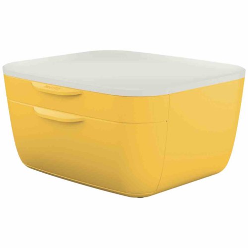 Leitz Cosy Drawer Cabinet 2 drawers (1 small and 1 large). Warm Yellow