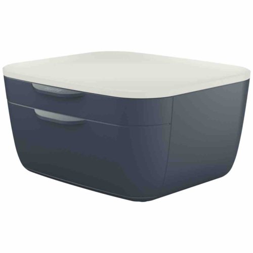 Leitz Cosy Drawer Cabinet 2 drawers (1 small and 1 large). Velvet Grey