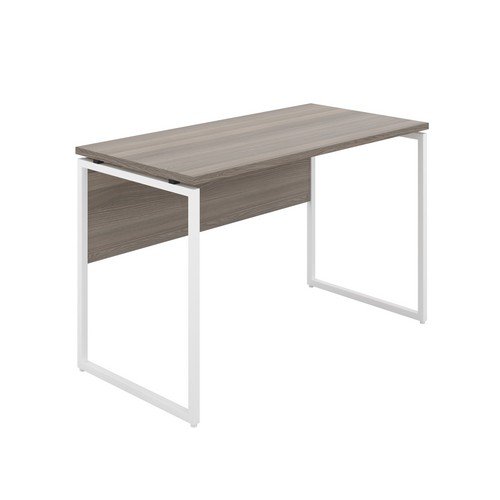Soho Square Leg Desk Grey Oak/White Leg
