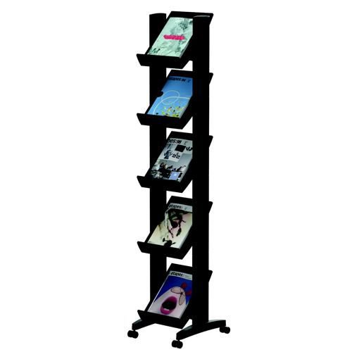 Fast Paper Black Mobile Easy Literature Display Narrow SingleSided F259N01 Literature Displays DS2485