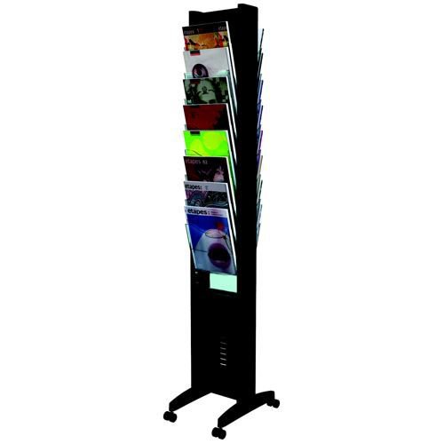 Fast Paper Black DoubleSided 16 Compartment Literature Display F276N01 Literature Displays DS2491