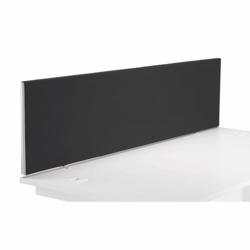 Jemini Black 1600mm Straight Mounted Desk Screen KF79001