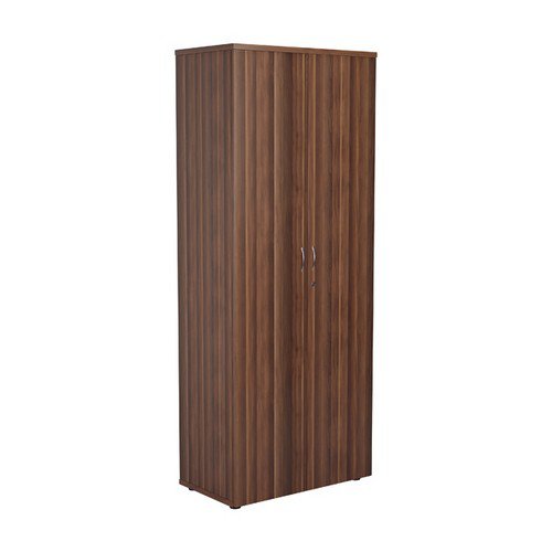 Jemini Walnut 2000mm 4 Shelf Cupboard KF840155 Cupboards DS2547