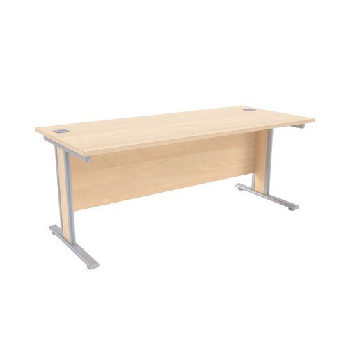 Jemini Maple/Silver 1800x800mm Rectangular Desk KF839769