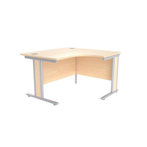 Jemini Maple/Silver 1200mm Right Hand Radial Desk KF839799