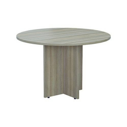 Ff Jemnini Meeting Table 1100 Dia Grey Oak