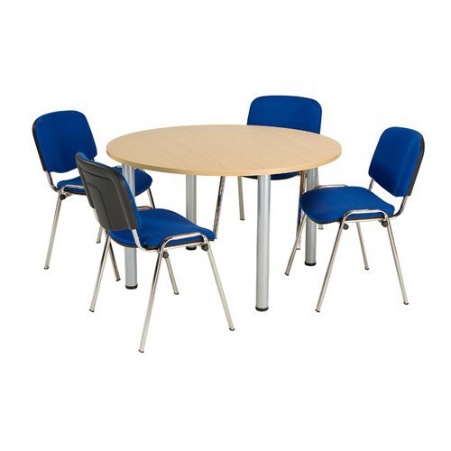 Jemini Oak 1200mm Circular Meeting Table KF840178