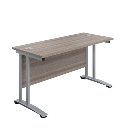 Jemini Rect Cant Desk 1400x600 G/Oak