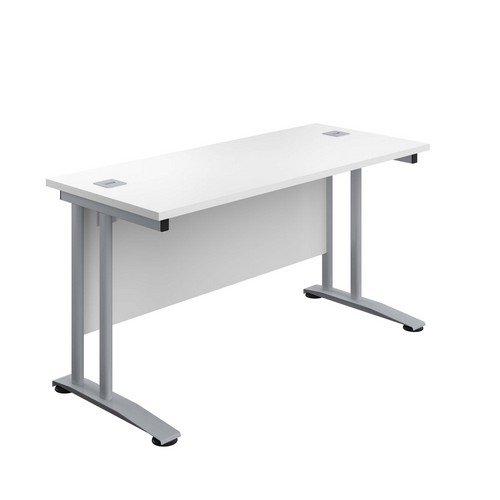 Jemini Rect Cant Desk 1400x600 Wht