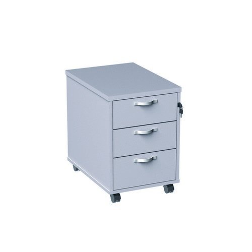 3 Drawer Locking Mobile Pedestal With Handles White 426Wx600Dx567H