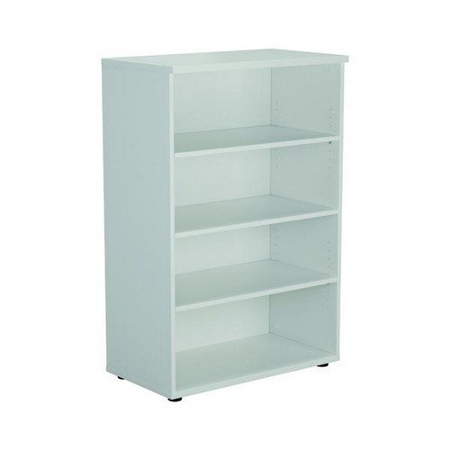 1600 Wooden Bookcase (450mm Deep) White