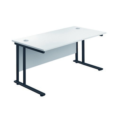 Jemini DU Rec Dsk 1800x800 Wht/Blk Office Desks DS4676