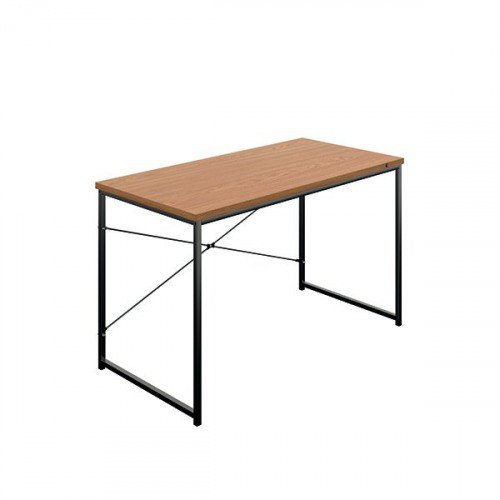 Okoform Rectangular Heated Desk 1200X600X733Mm Nova Oak/Black Kf81084