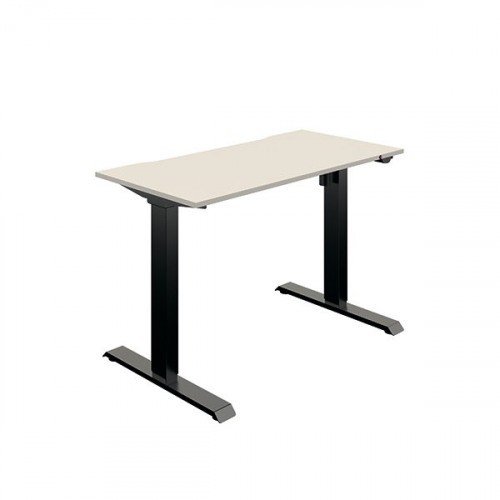 Okoform Single Motor Sit/Stand Heated Desk 1200X600X7341234Mm White/Black Kf822593