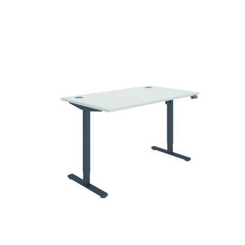 Polaris Single Motor Sit Stand Desk 1400X800 White/Black