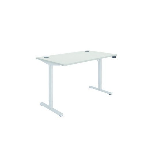 Polaris Single Motor Sit Stand Desk 1400X800 White/White