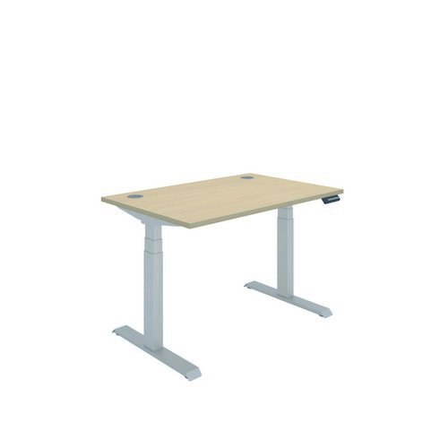 Polaris Dual Motor Sit Stand Desk 1200X800 Oak/Silver