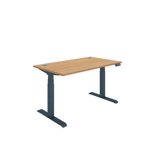 Polaris Dual Motor Sit Stand Desk 1400X800 Beech/Black