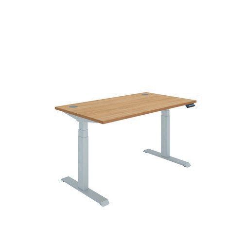 Polaris Dual Motor Sit Stand Desk 1400X800 Beech/Silver