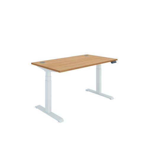 Polaris Dual Motor Sit Stand Desk 1400X800 Beech/White