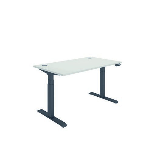 Polaris Dual Motor Sit Stand Desk 1400X800 White/Black