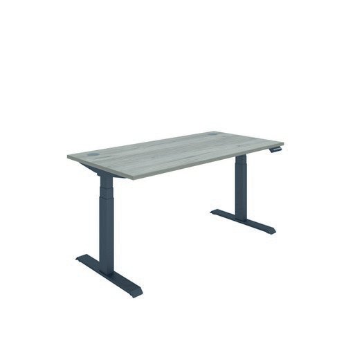 Polaris Dual Motor Sit Stand Desk 1600X800 Grey Oak/Black
