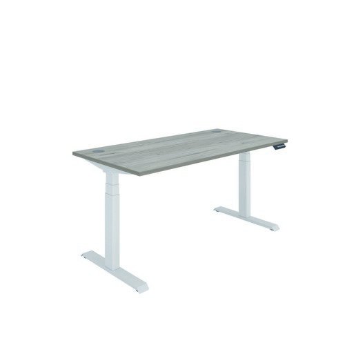 Polaris Dual Motor Sit Stand Desk 1600X800 Grey Oak/White