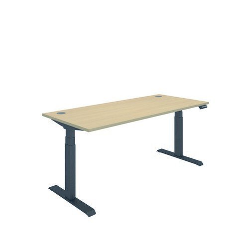 Polaris Dual Motor Sit Stand Desk 1800X800 Oak/Black