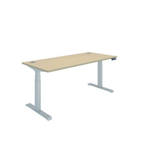 Polaris Dual Motor Sit Stand Desk 1800X800 Oak/Silver