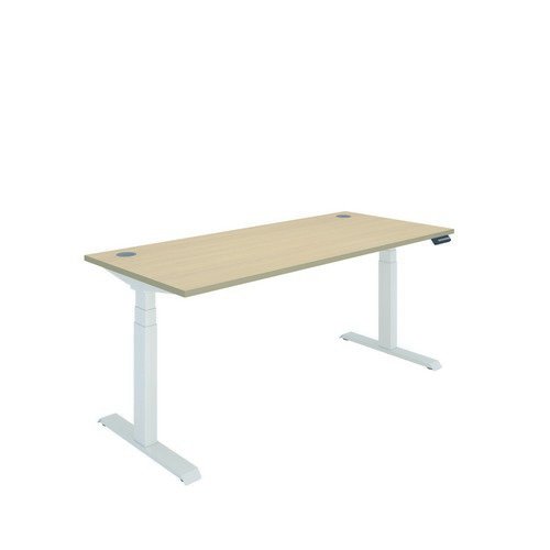 Polaris Dual Motor Sit Stand Desk 1800X800 Oak/White