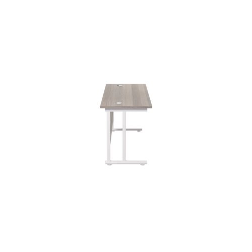 Jemini Rect Cant Desk 1200 G/Oak/Wht