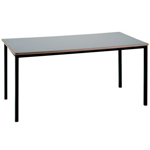 Essential Classroom Rectangular Table 1100x550mm Black Frame Non Stacking with MDF Edge Tops