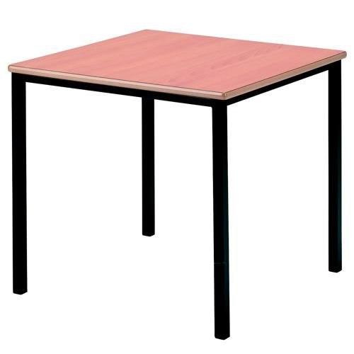 Essential Classroom Square Table 600x600mm Black Frame with a choice of MDF Edge Tops