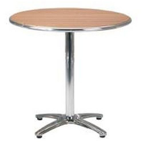 Paulo Cafe Circular Pedestal Table ”No Wood” Surfaces with Aluminium Frame Self Assembly Required