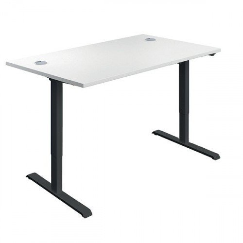 Economy Single Motor Sit Stand Desk 1400 X 800 Whiteblack
