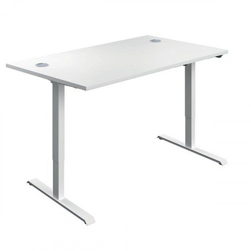 Economy Single Motor Sit Stand Desk 1400 X 800 Whitewhite