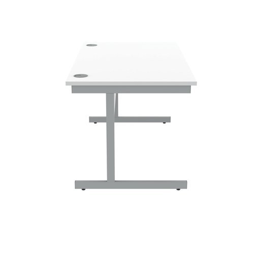 Single Upright Cantilever Desk 1400X800 White/White