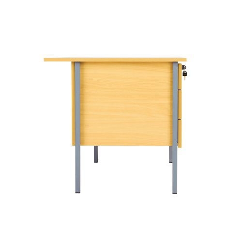 Ff Serrion 1200Mm 4 Leg Desk 3D Ped Oak