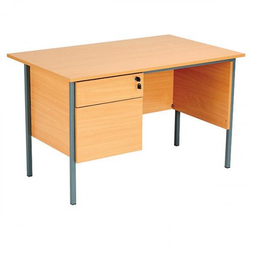 Serrion 1200Mm 4 Leg Desk 2D Ped Ellmau Beech Office Desks DS5522