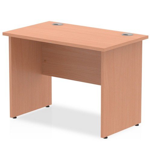 Impulse 1000 x 600mm Straight Office Desk Beech Top Panel End Leg