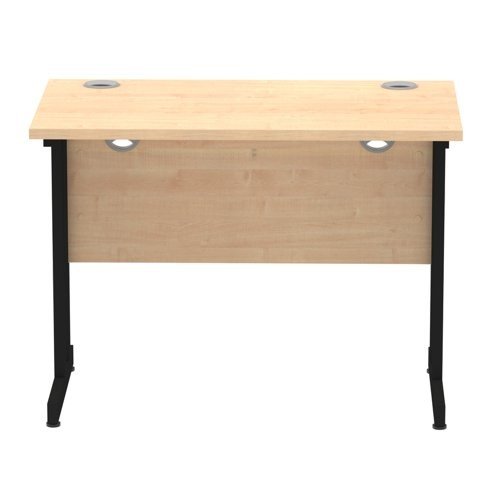 Impulse 1000 x 600mm Straight Office Desk Maple Top Black Cantilever Leg