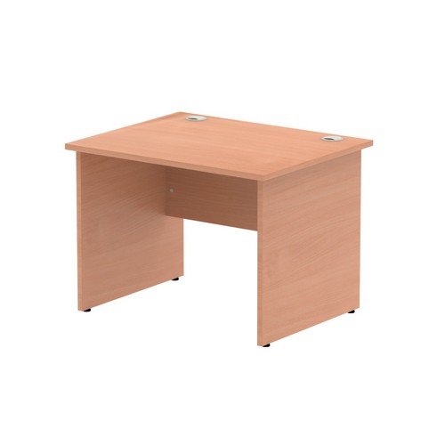 Impulse 1000 x 800mm Straight Office Desk Beech Top Panel End Leg