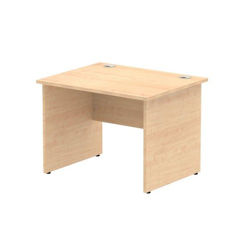 Impulse 1000 x 800mm Straight Office Desk Maple Top Panel End Leg