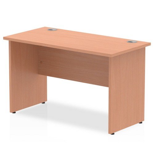 Impulse 1200 x 600mm Straight Office Desk Beech Top Panel End Leg