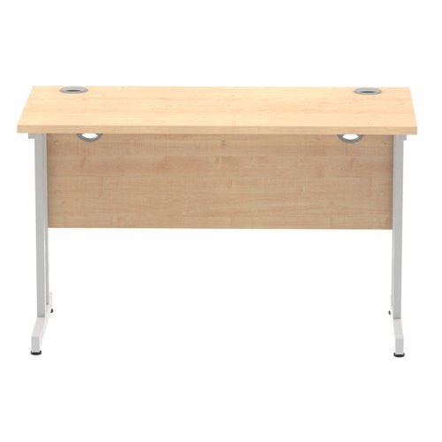 Impulse 1200/600 Rectangle Silver Cantilever Leg Desk Maple