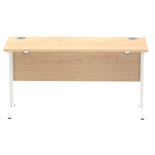 Impulse 1400/600 Rectangle White Cantilever Leg Desk Maple